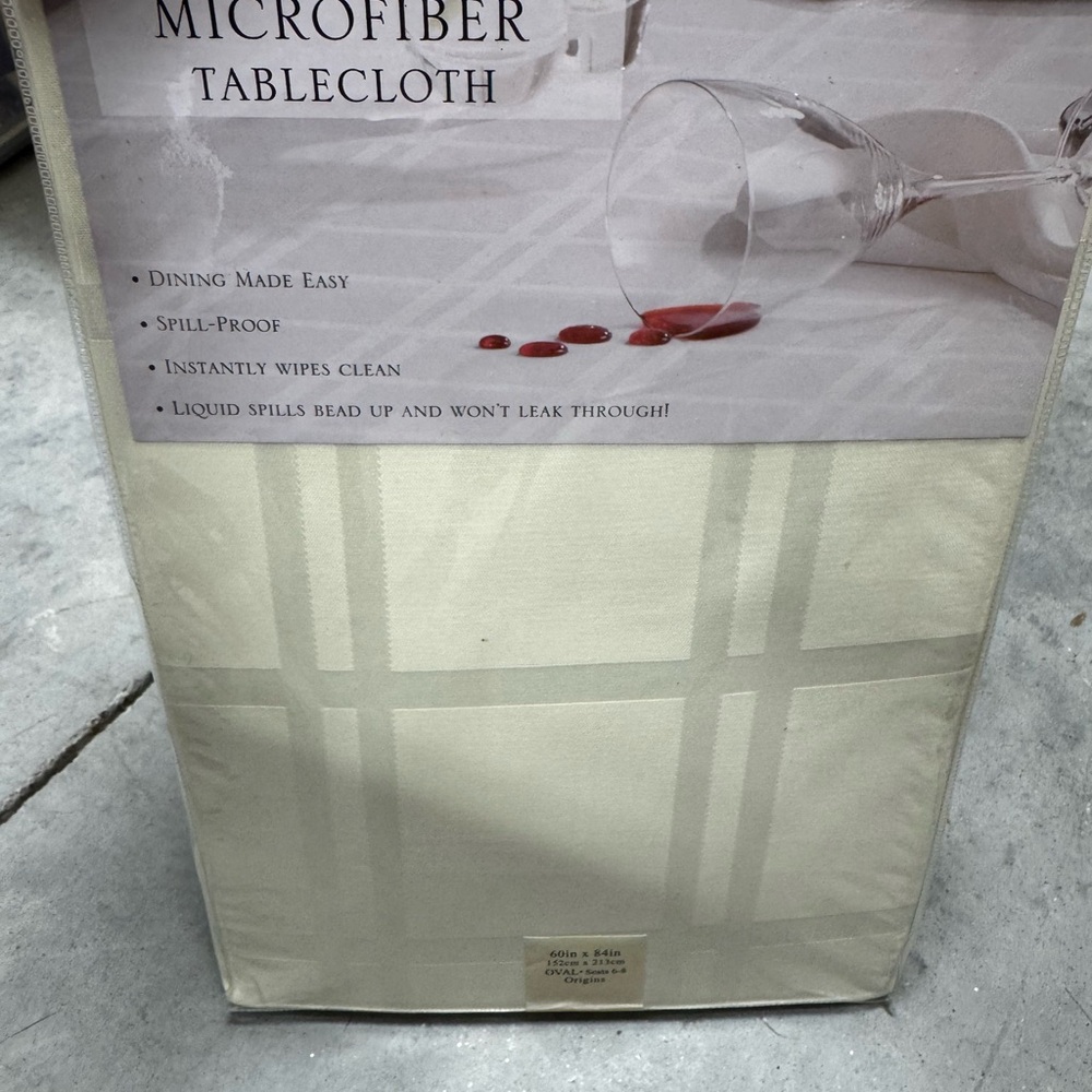 Microfiber Tablecloth - Cream